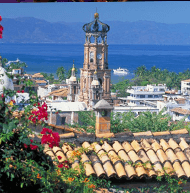 Picture of the city of Puerto Vallarta featured on the Tours page of the Vallarta Medical Center Inn, Puerto Vallarta, Mexico.  The Tours page features tours and sightseeing in Puerto Vallarta, Mexico